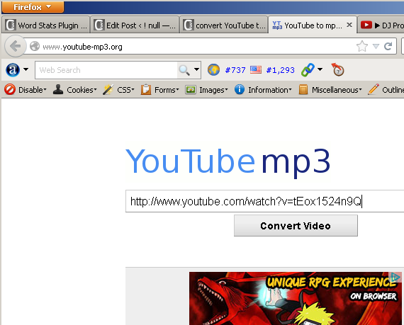 Estimated Self-indulgence To detect convert YouTube to mp3 – ! null